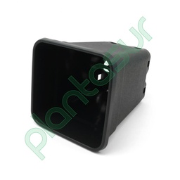 [2521560105] Maceta cuadrada negra 3l